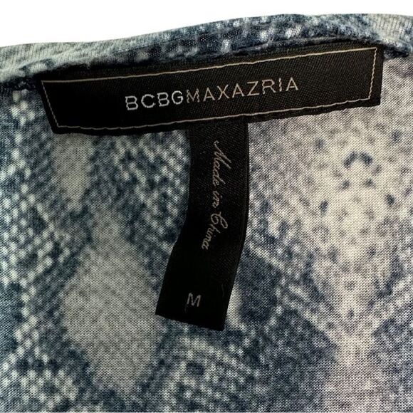 BCBGMaxazria Womens Top Size‎ M Snakeskin Animal Edgy Mob Wife - Picture 7 of 7